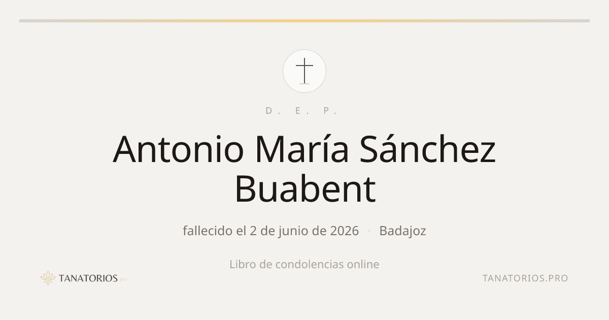 Memorial de Antonio María Sánchez Buabent