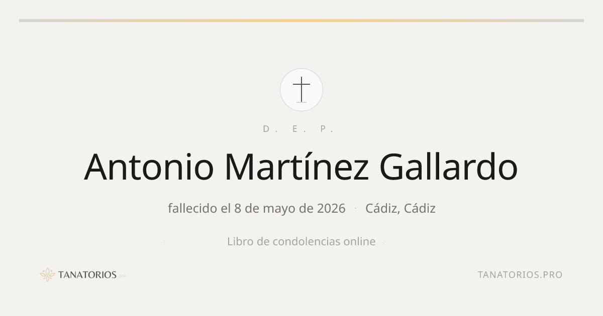 Memorial de Antonio Martínez Gallardo