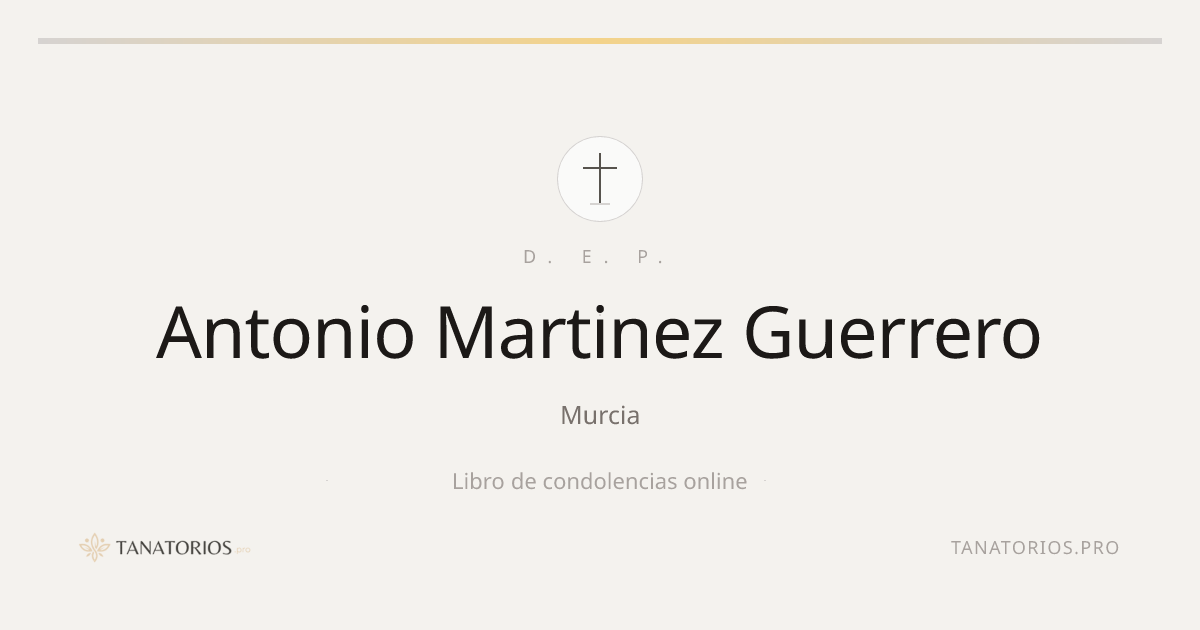 Memorial de Antonio Martinez Guerrero