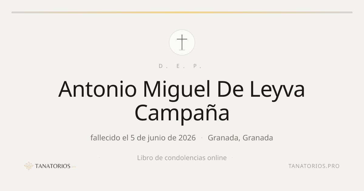 Memorial de Antonio Miguel De Leyva Campaña