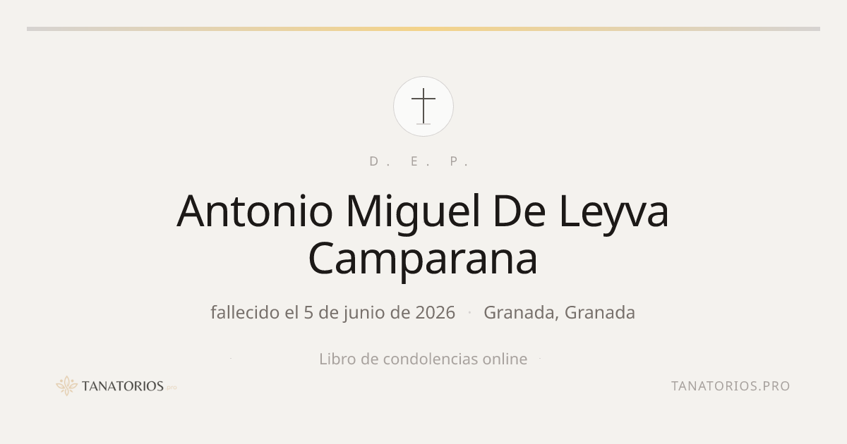 Memorial de Antonio Miguel De Leyva Camparana