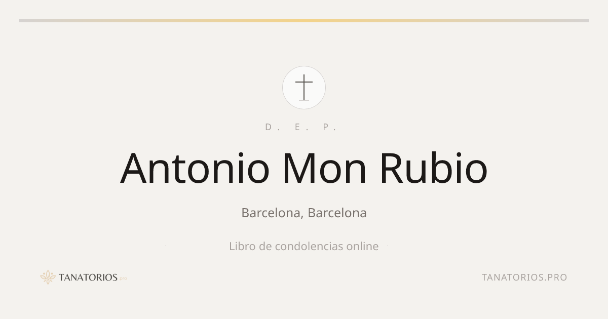 Memorial de Antonio Mon Rubio