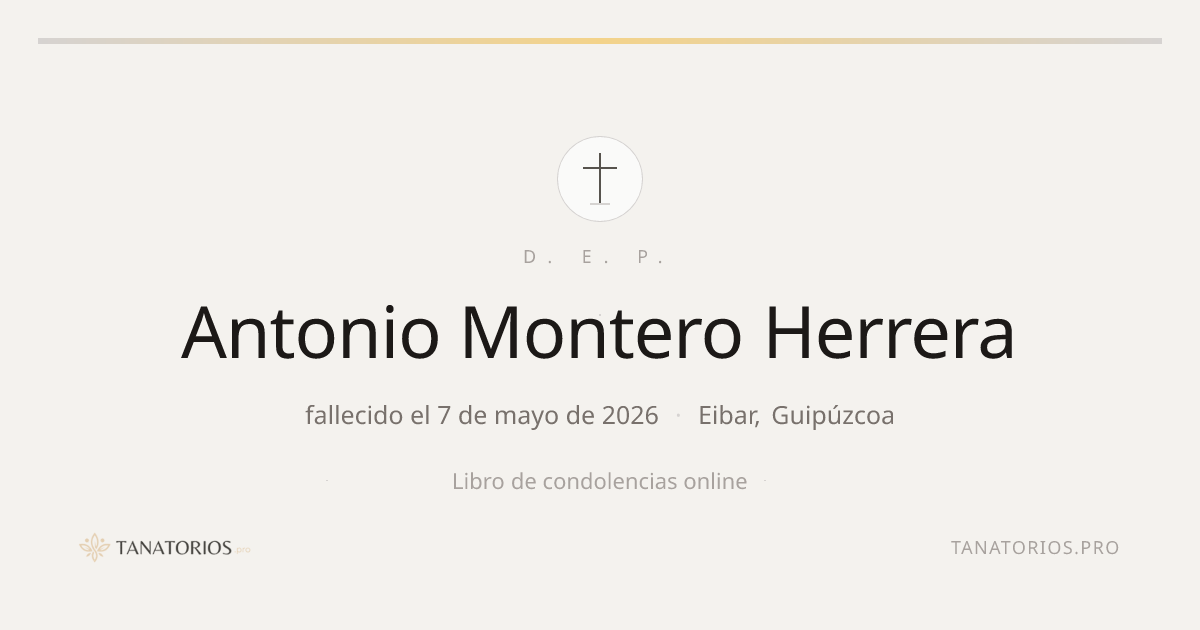 Memorial de Antonio Montero Herrera