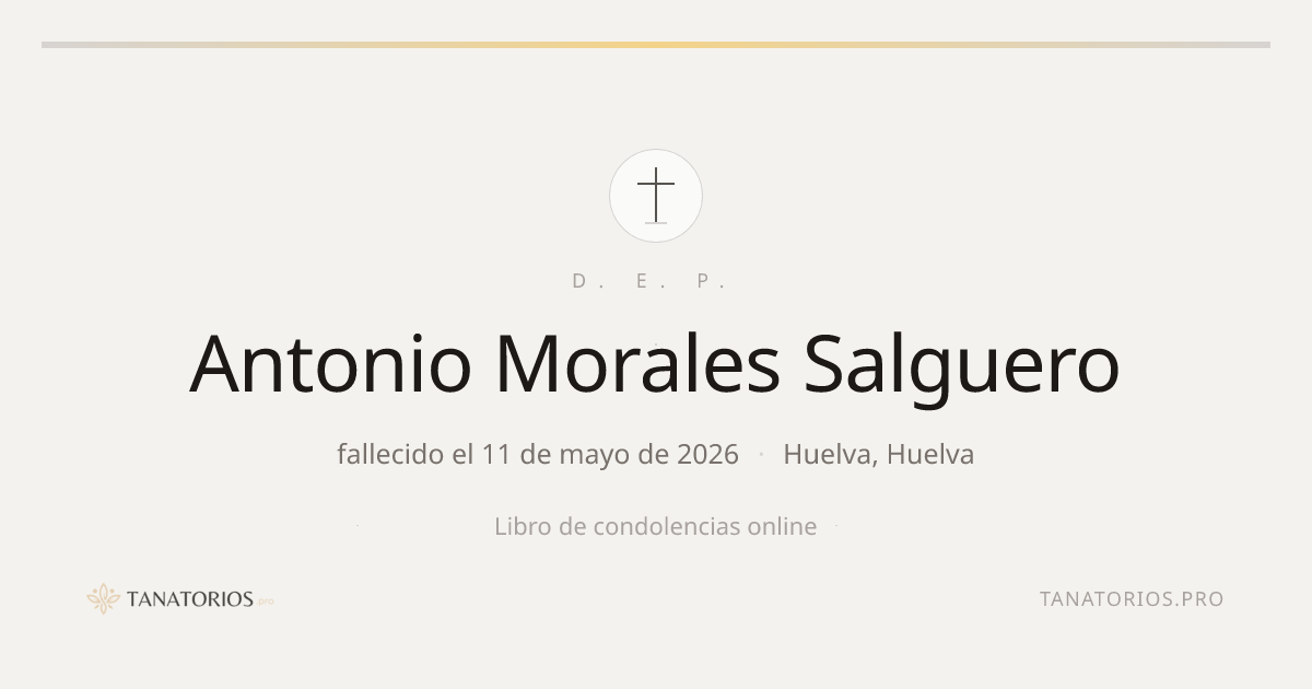 Memorial de Antonio Morales Salguero