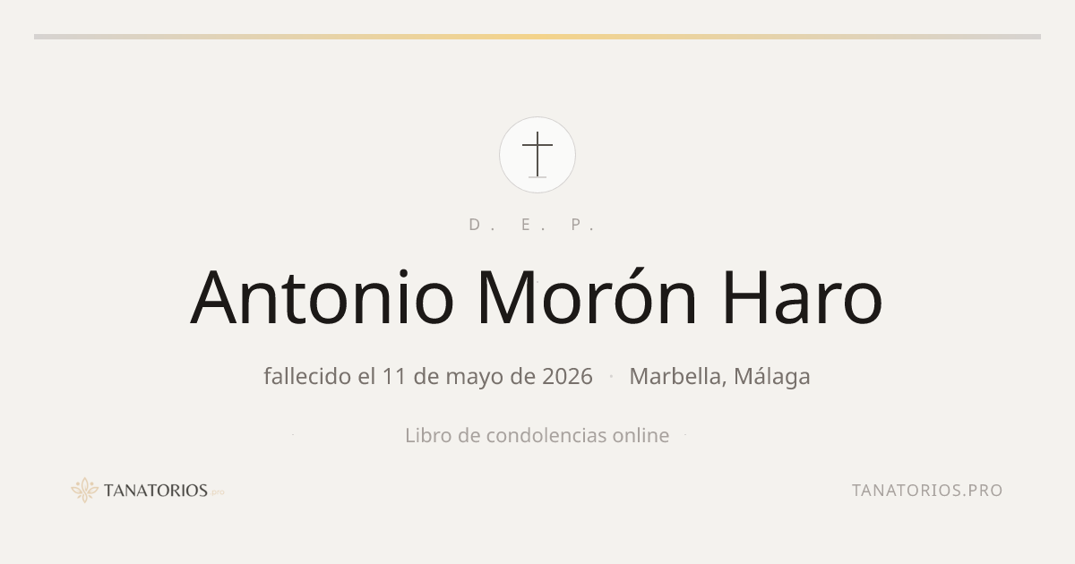 Memorial de Antonio Morón Haro