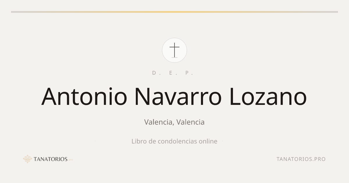 Memorial de Antonio Navarro Lozano
