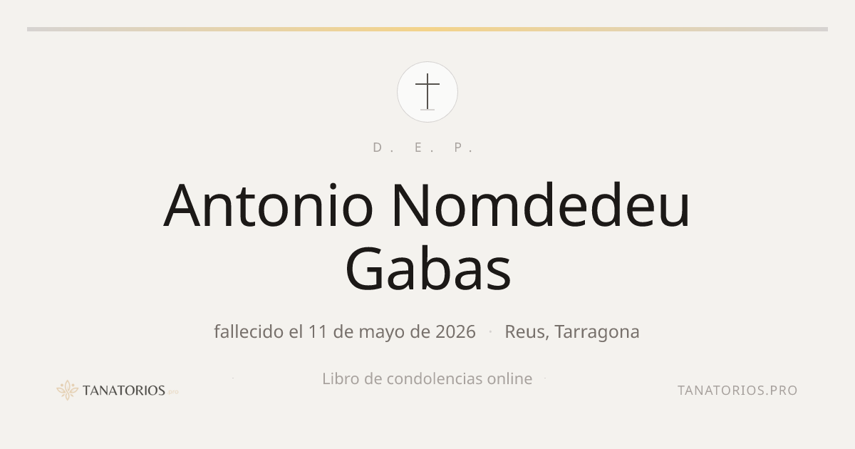 Memorial de Antonio Nomdedeu Gabas