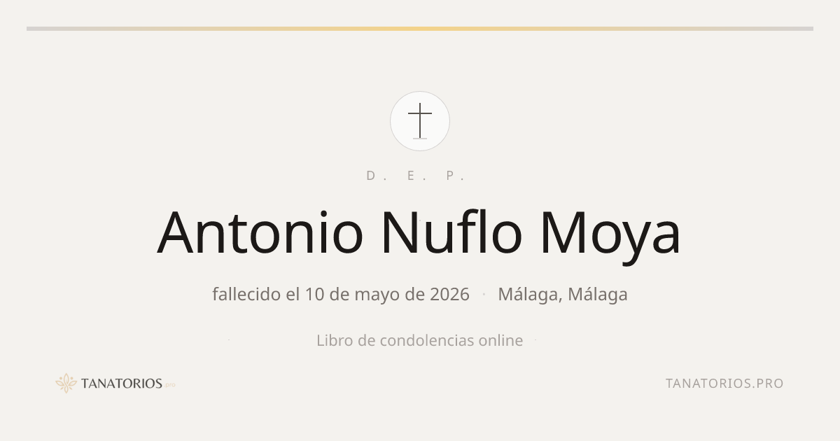 Memorial de Antonio Nuflo Moya
