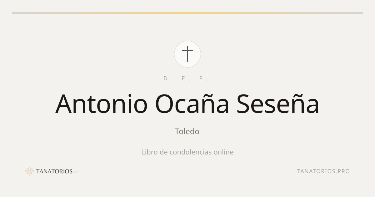Memorial de Antonio Ocaña Seseña