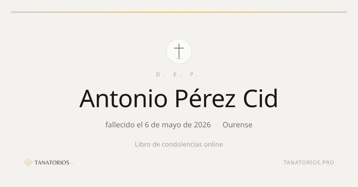 Memorial de Antonio Pérez Cid