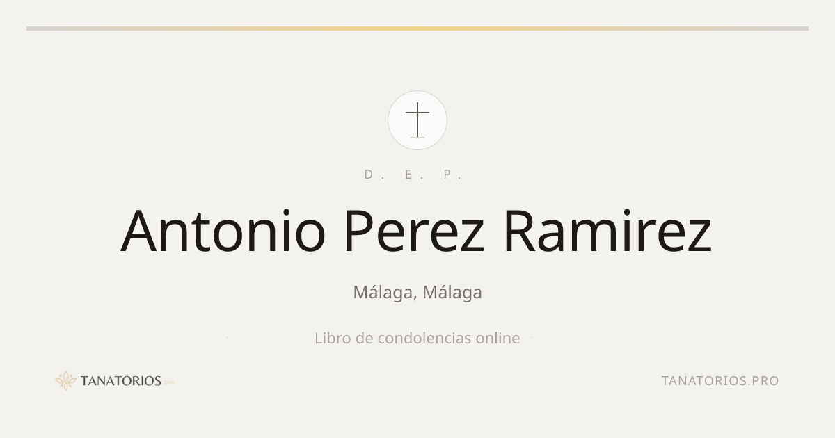 Memorial de Antonio Perez Ramirez