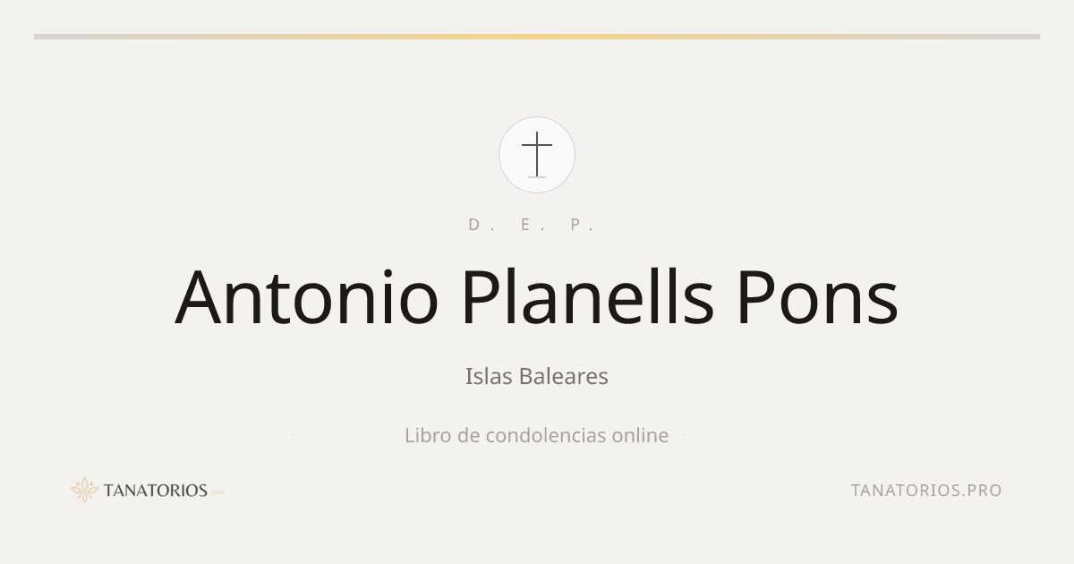 Memorial de Antonio Planells Pons