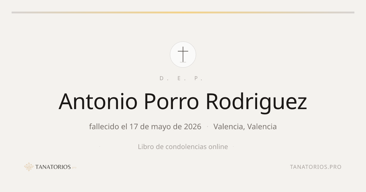 Memorial de Antonio Porro Rodriguez