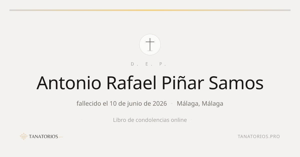 Memorial de Antonio Rafael Piñar Samos