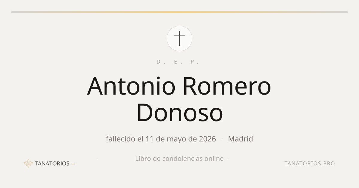 Memorial de Antonio Romero Donoso