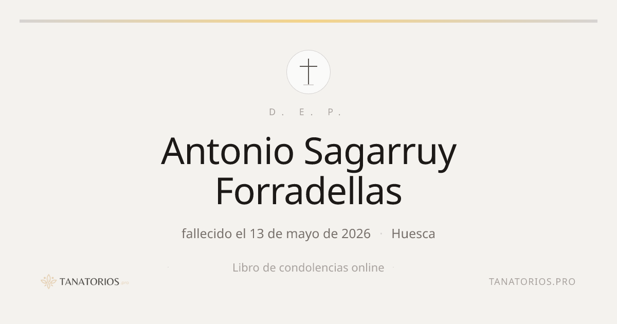 Memorial de Antonio Sagarruy Forradellas