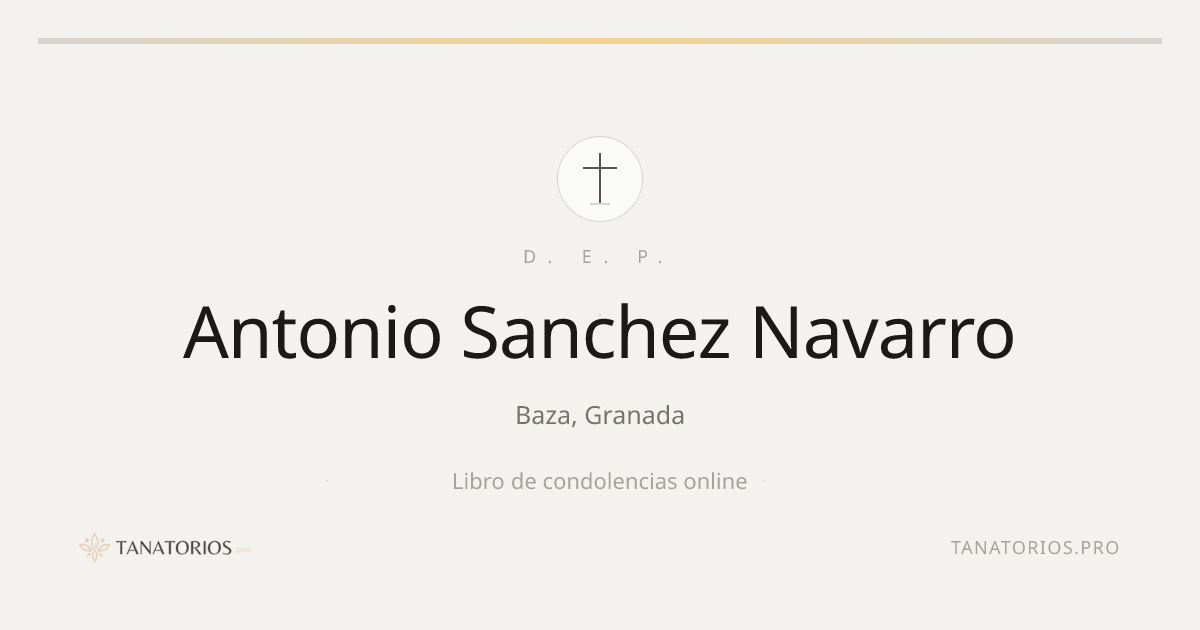 Memorial de Antonio Sanchez Navarro