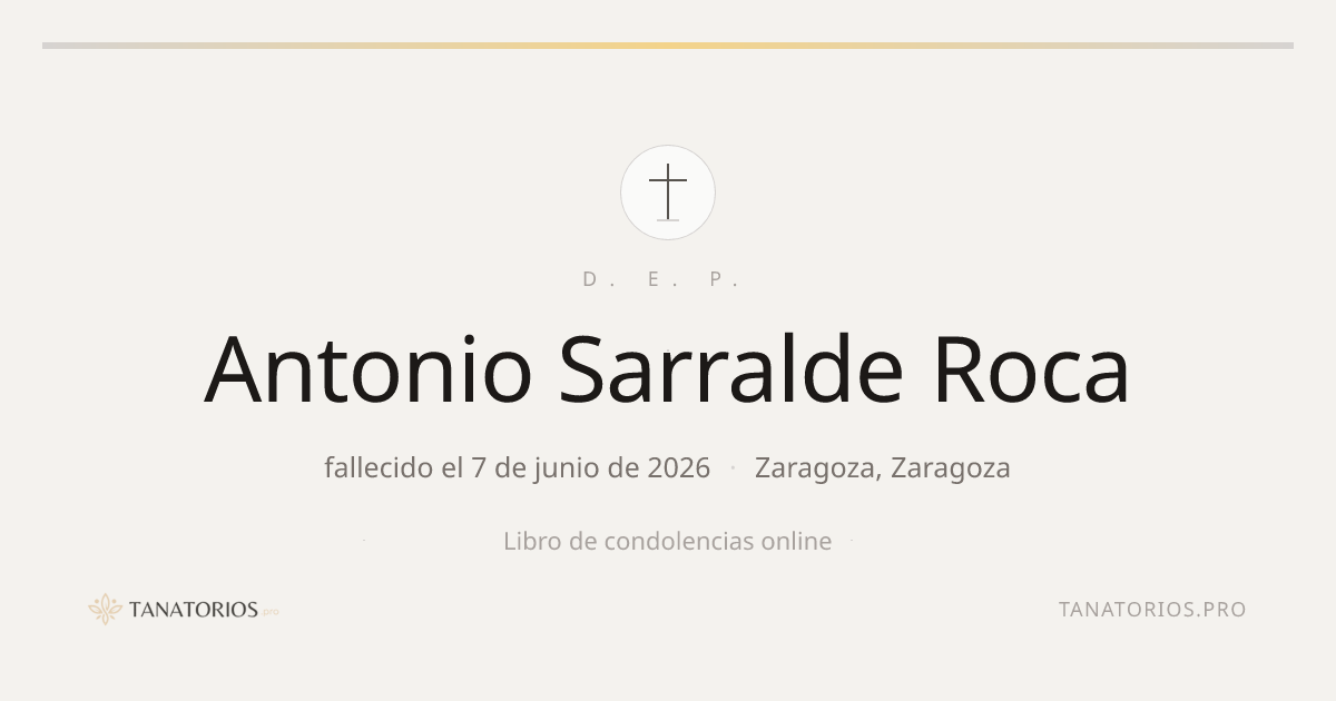 Memorial de Antonio Sarralde Roca