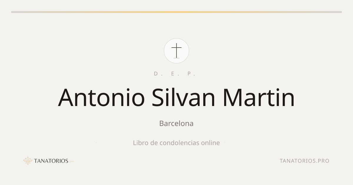 Memorial de Antonio Silvan Martin