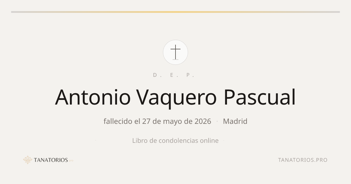 Memorial de Antonio Vaquero Pascual