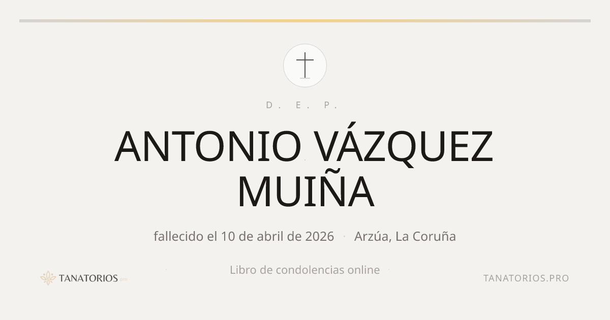 Memorial de ANTONIO VÁZQUEZ MUIÑA