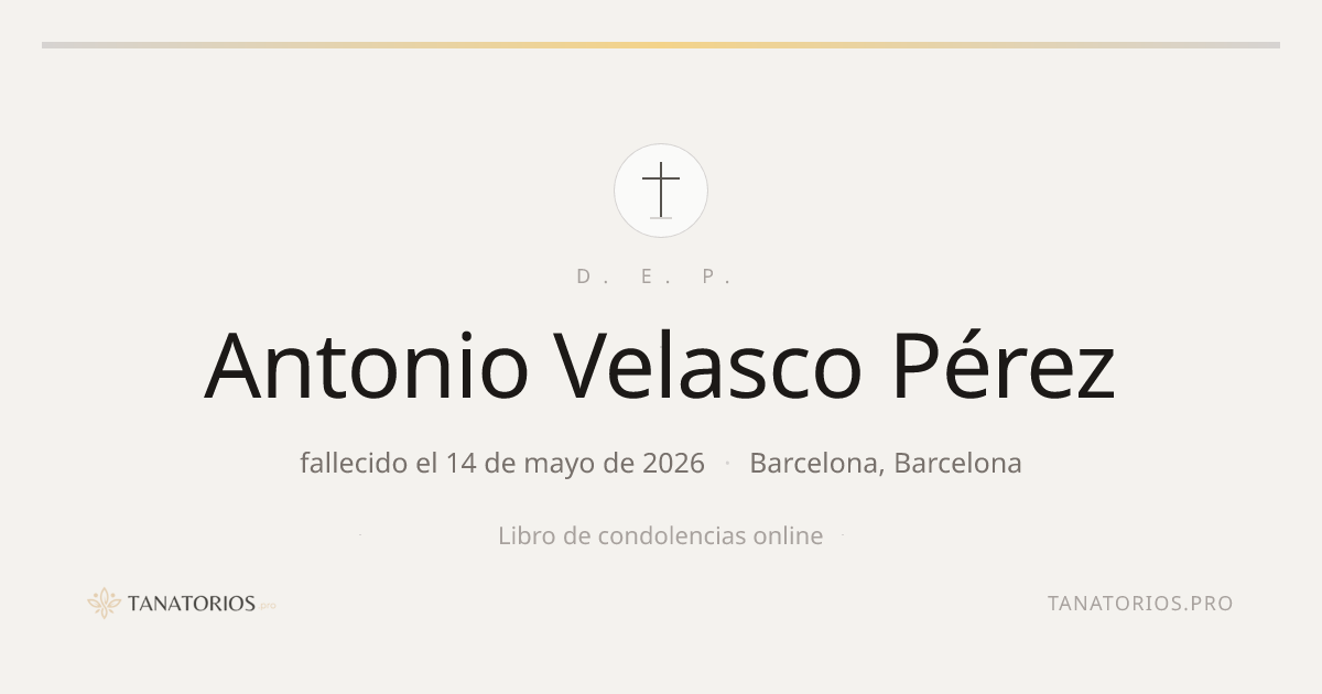 Memorial de Antonio Velasco Pérez