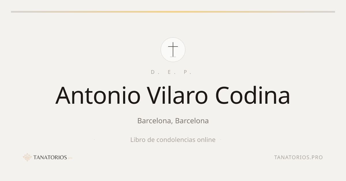 Memorial de Antonio Vilaro Codina