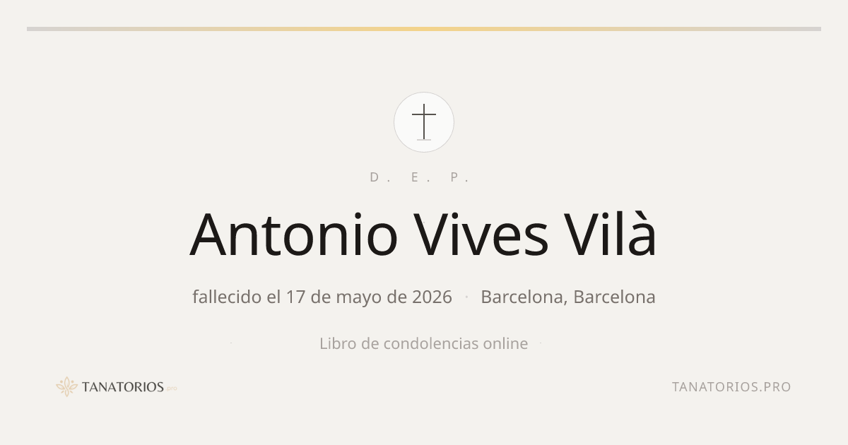 Memorial de Antonio Vives Vilà