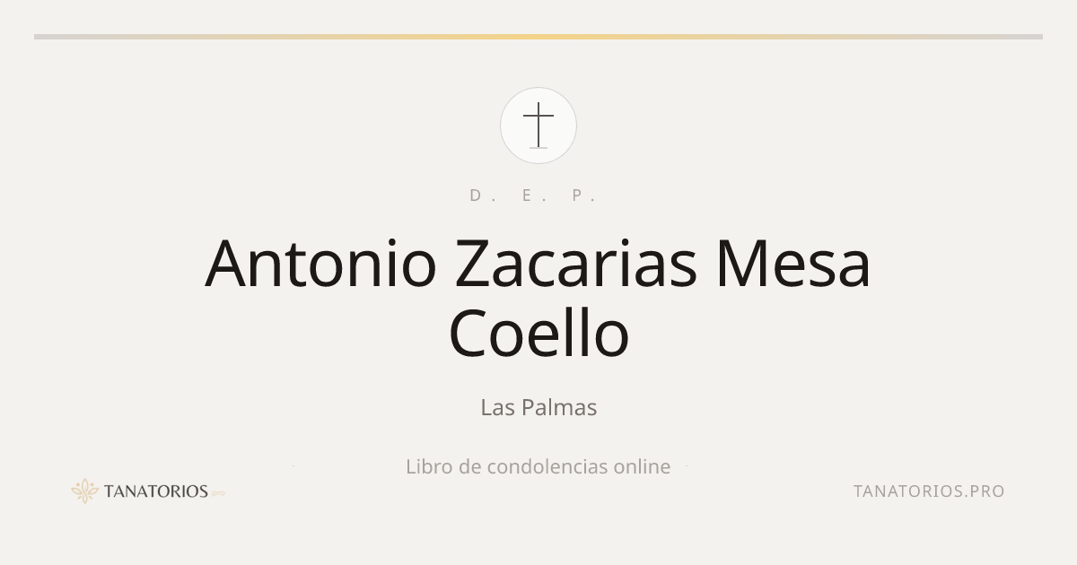 Memorial de Antonio Zacarias Mesa Coello