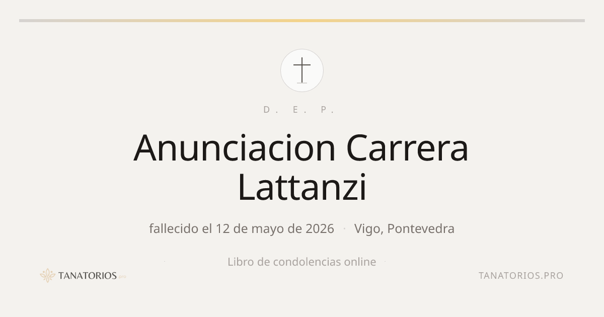 Memorial de Anunciacion Carrera Lattanzi