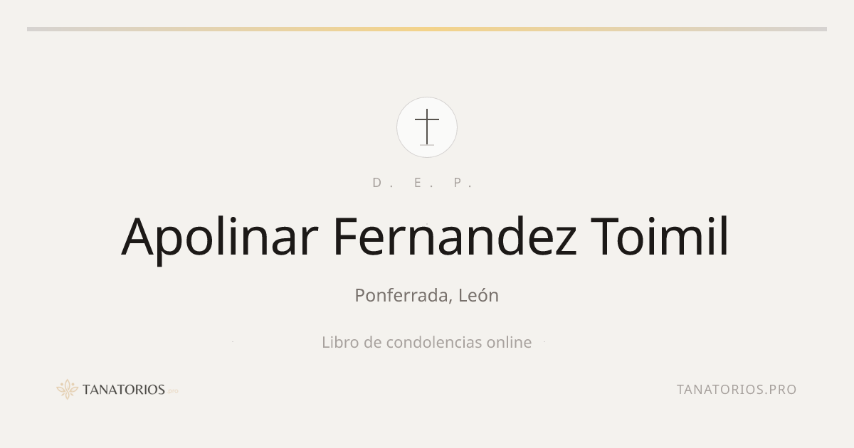 Memorial de Apolinar Fernandez Toimil