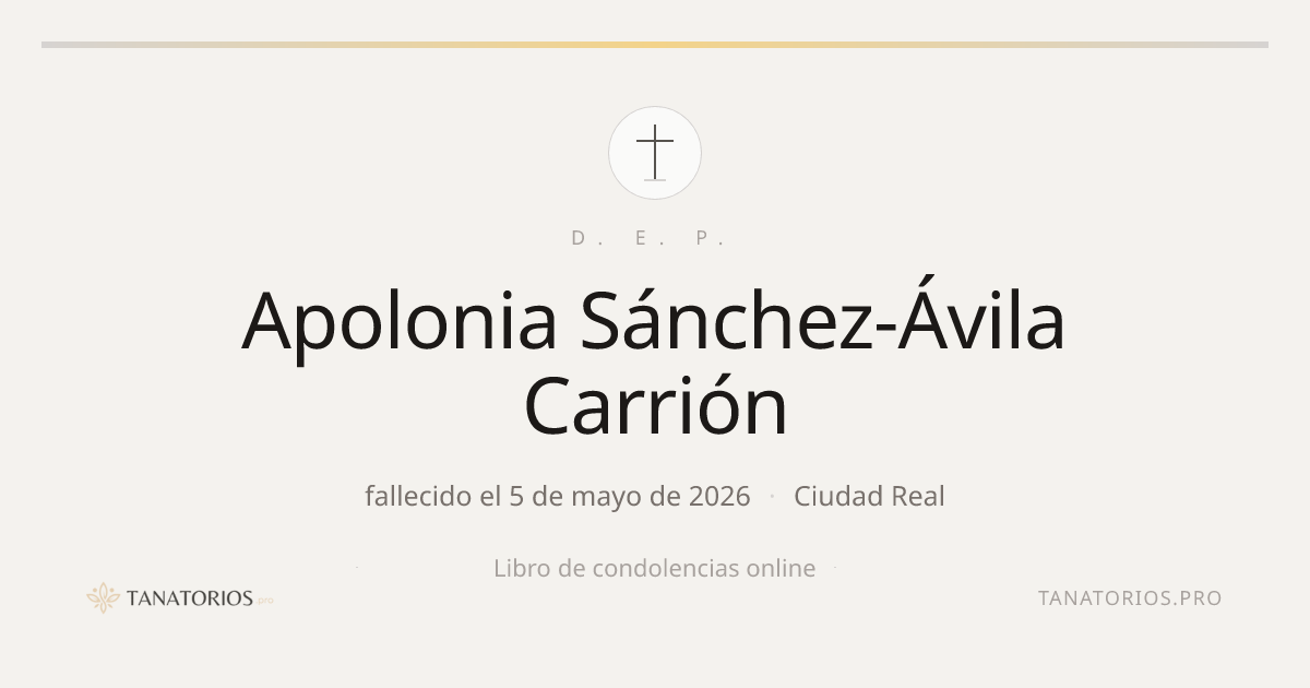 Memorial de Apolonia Sánchez-Ávila Carrión