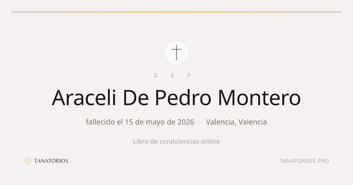 Memorial de Araceli De Pedro Montero