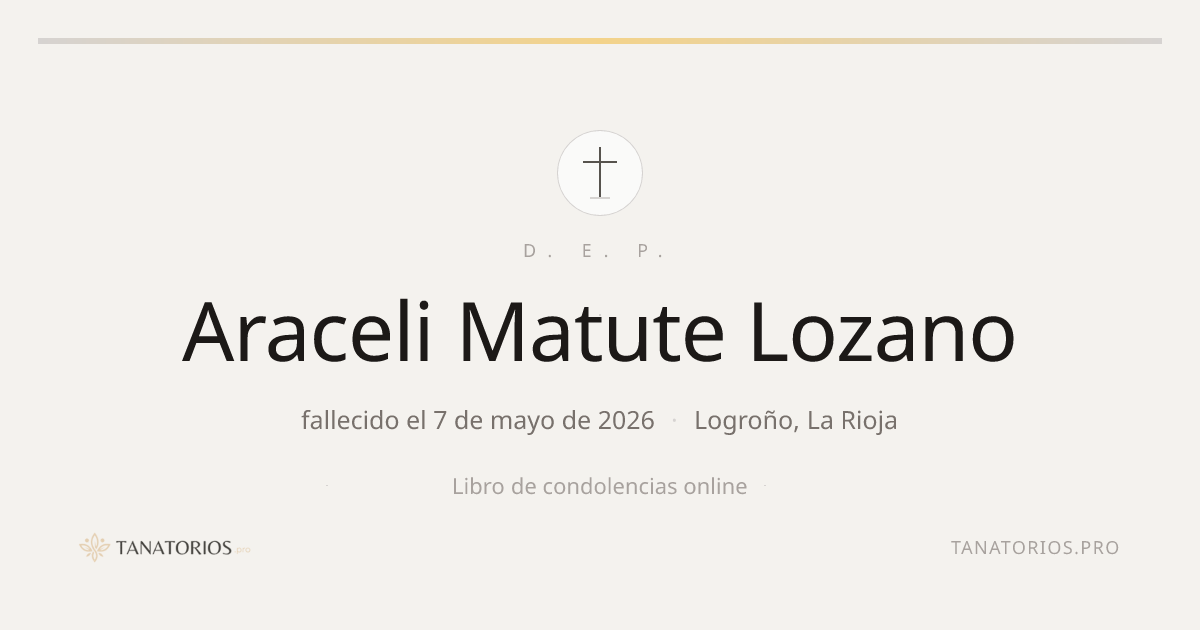 Memorial de Araceli Matute Lozano