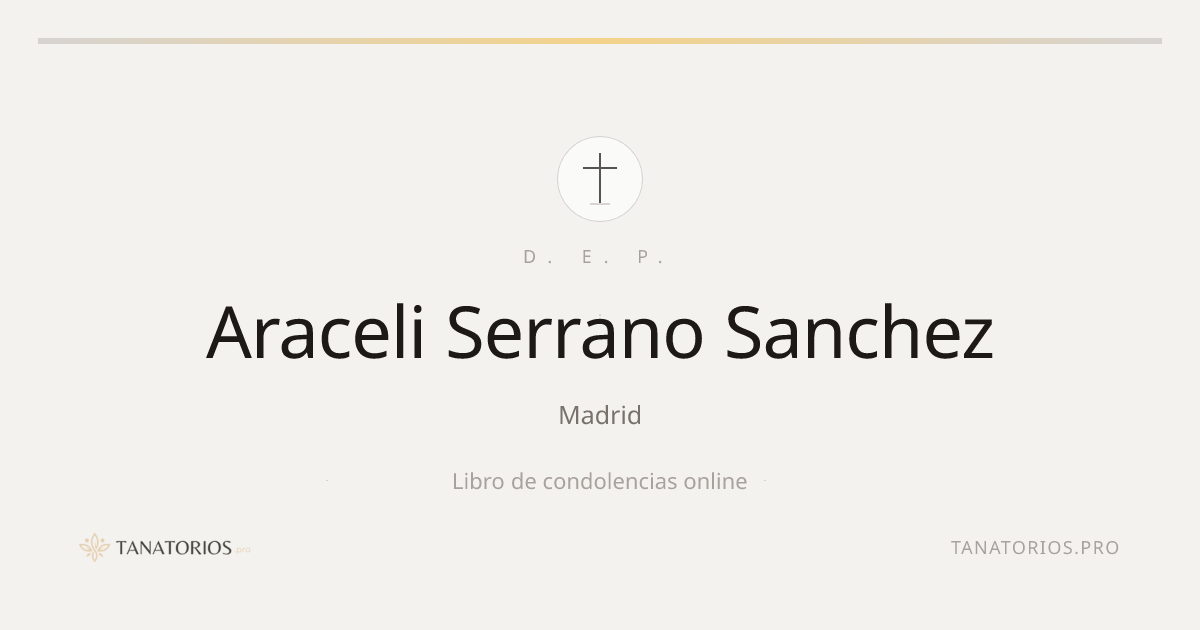 Memorial de Araceli Serrano Sanchez
