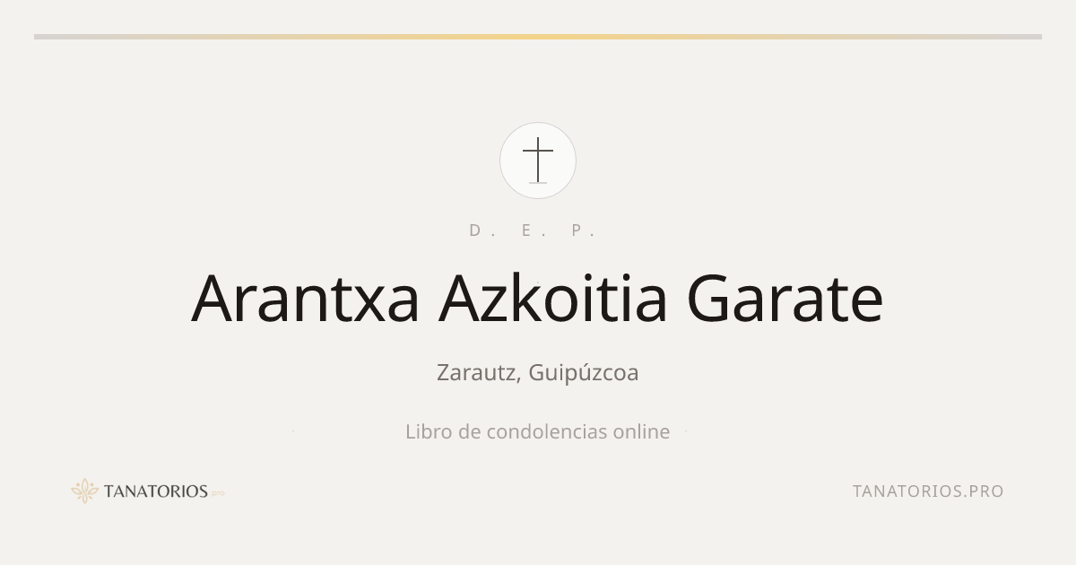 Memorial de Arantxa Azkoitia Garate