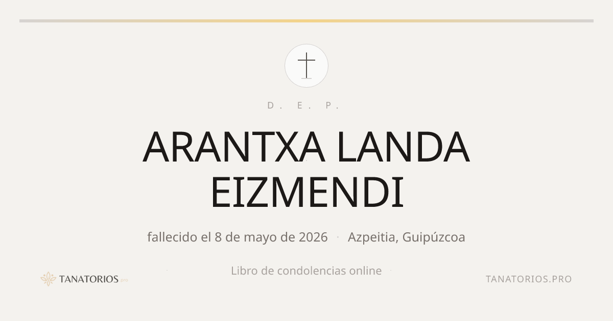 Memorial de ARANTXA LANDA EIZMENDI