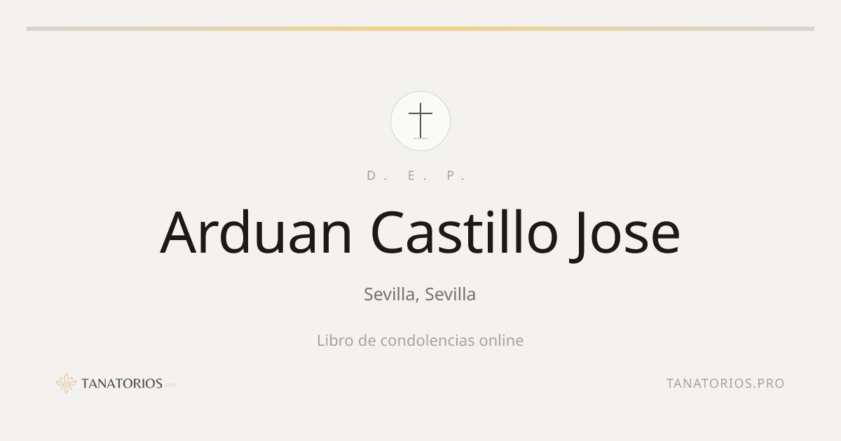 Memorial de Arduan Castillo Jose