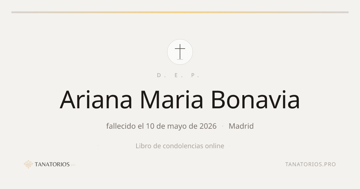 Memorial de Ariana Maria Bonavia