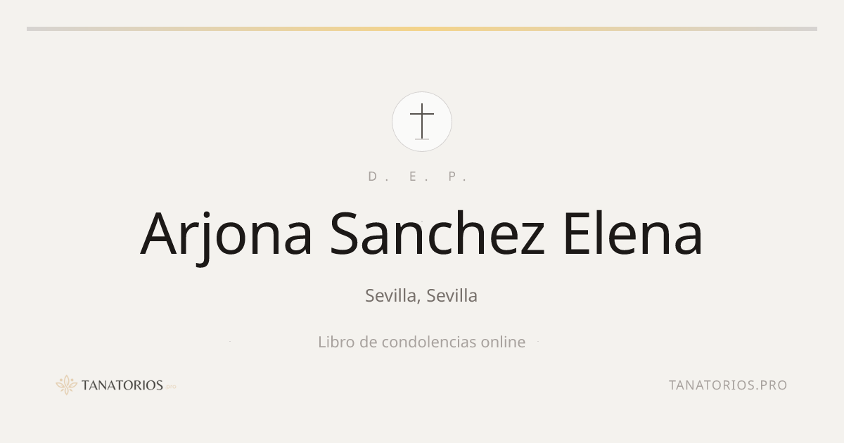 Memorial de Arjona Sanchez Elena