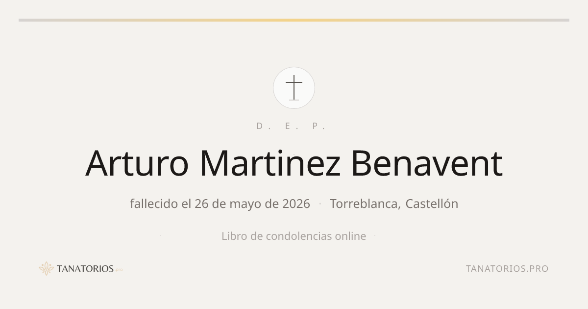 Memorial de Arturo Martinez Benavent
