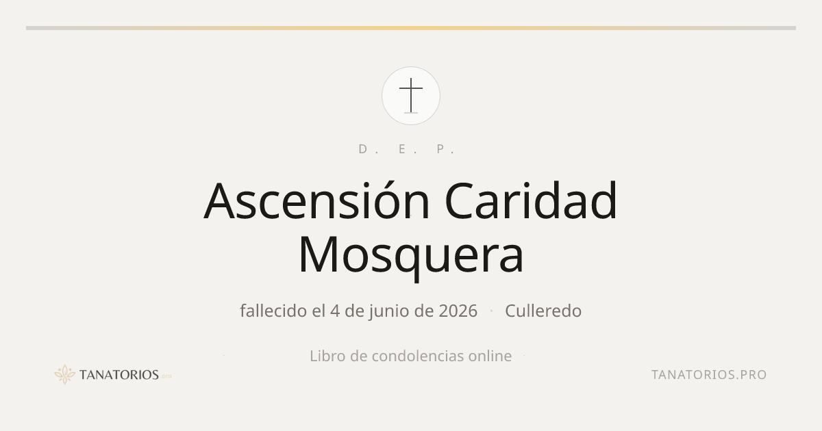 Memorial de Ascensión Caridad Mosquera