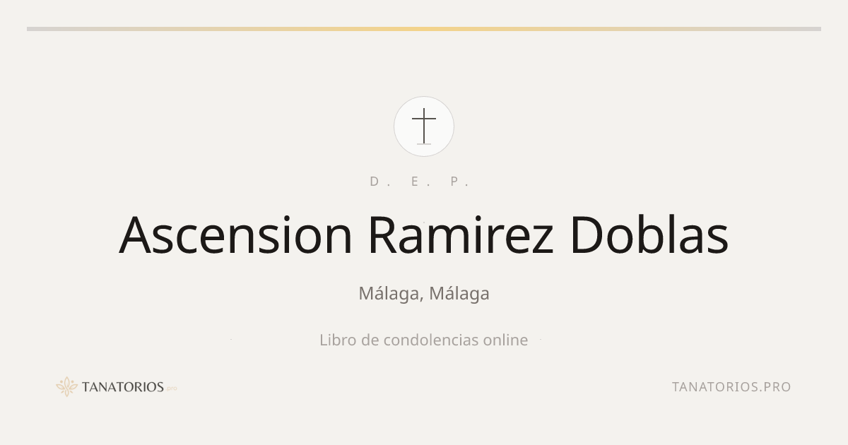 Memorial de Ascension Ramirez Doblas