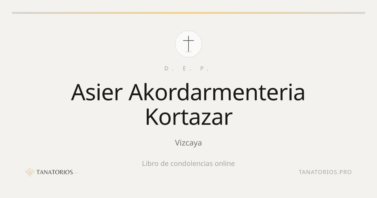 Memorial de Asier Akordarmenteria Kortazar