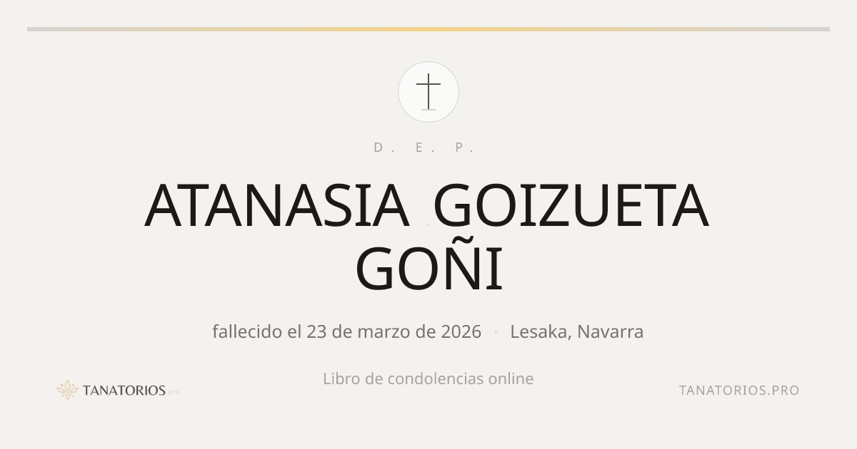 Memorial de ATANASIA GOIZUETA GOÑI