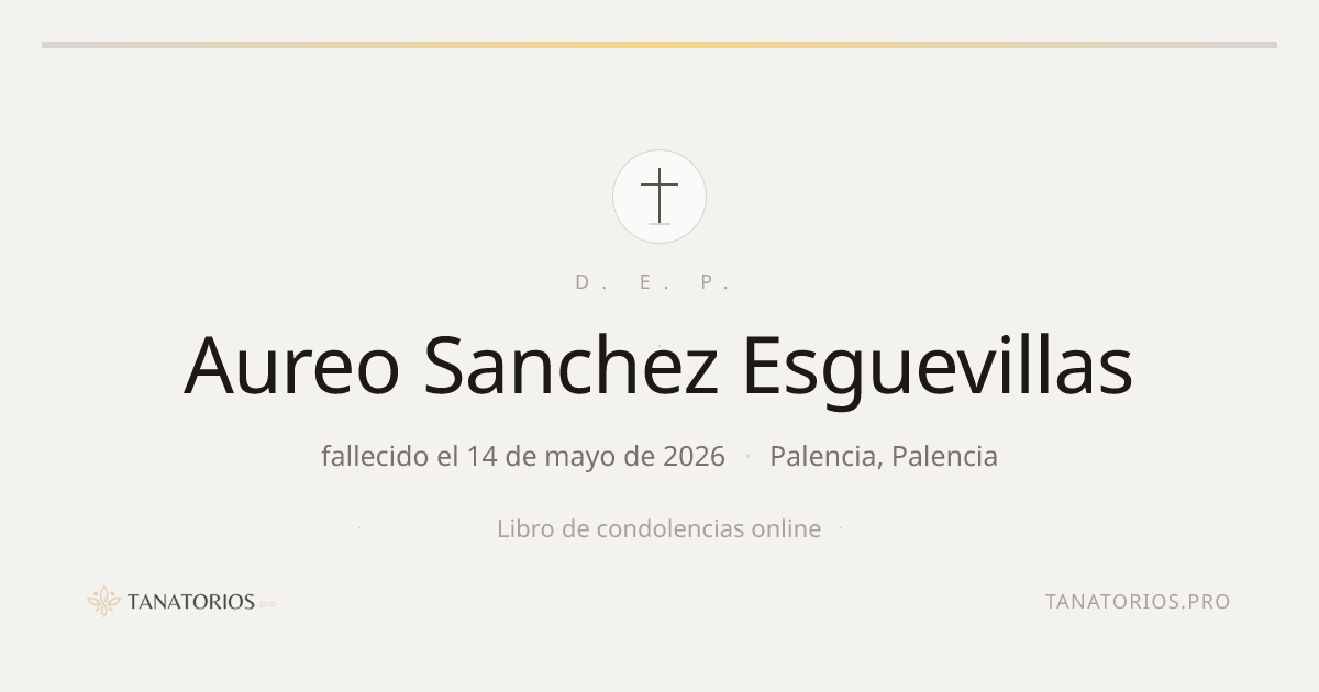 Memorial de Aureo Sanchez Esguevillas