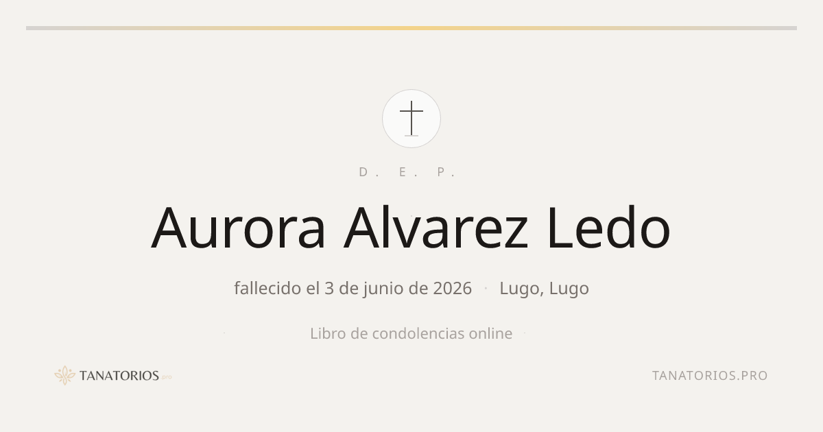 Memorial de Aurora Alvarez Ledo
