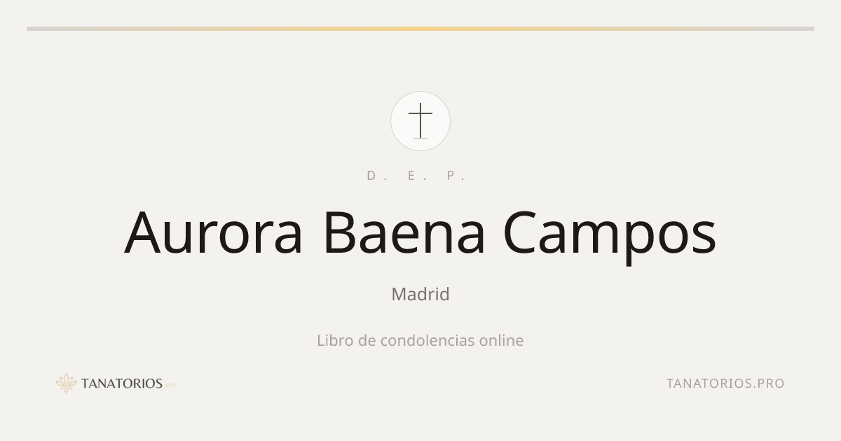 Memorial de Aurora Baena Campos