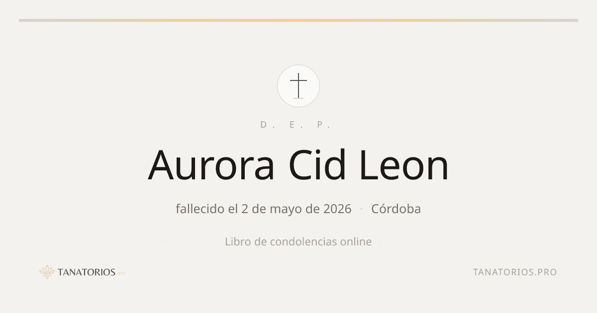 Memorial de Aurora Cid Leon