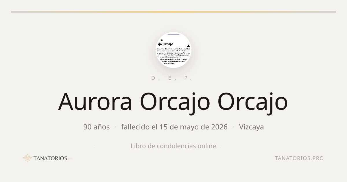 Memorial de Aurora Orcajo Orcajo